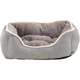 Лежак для собак і котів Dehner Sammy, 47x37x17 см, поліестер, сірий