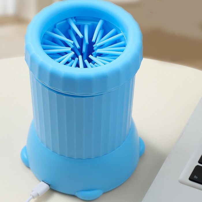 Автоматичний мийник лап для собак – USB, для дому та прогулянок, середніх та великих порід, зелений (блакитний)