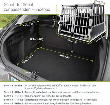 Транспортна переноска для собак Juskys Alu XL - 96x90x71 см - алюмінієва, міцна, з двома дверцятами та перегородкою