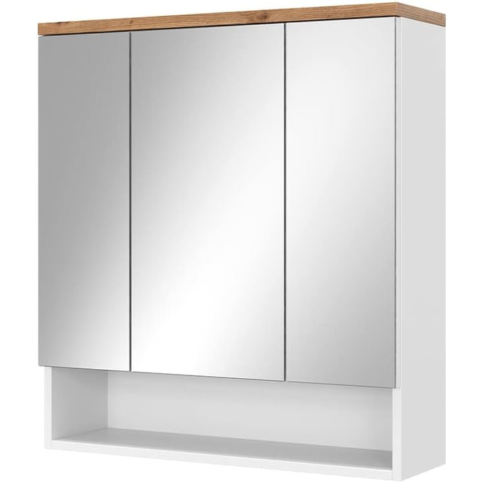 Дзеркальна шафа Vicco Eden для ванної, 40x84 см, колір дуб артизан/білий