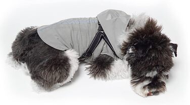 Дощовик для собак PETCUTE: водонепроникний дощовик-куртка з отвором для повідка, з відбиваючими смугами, для малих, середніх та великих собак (XL, сірий)