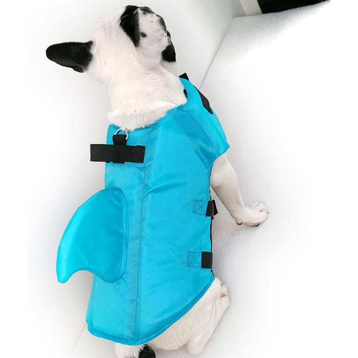 Жилет рятувальний для собак, Paddelvogel, великий розмір XXL, блакитний, з регулюванням
