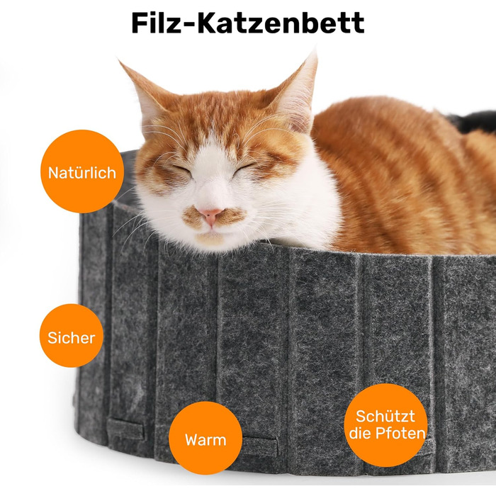 Кразборт для котів FUKUMARU, 61 см, крафтовий, у формі дивану, з круглими накладками, сірий