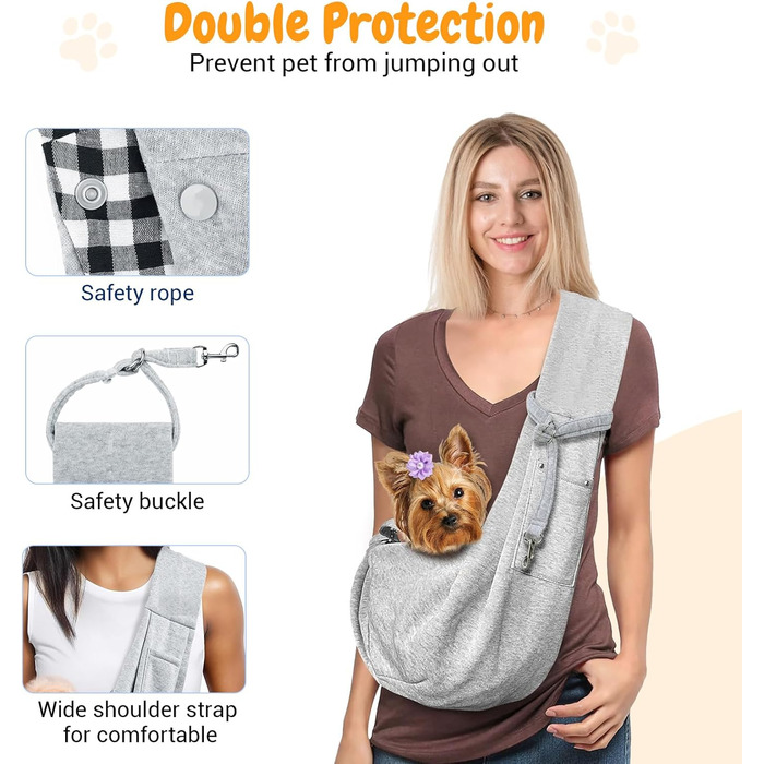 Транспортна сумка для собак Lyneun 6 кг, сіра: зручна переноска для прогулянок та подорожей