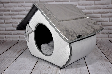 Ліжко-будиночок SjestaPupila для собак та котів, розмір S (30x30 см)