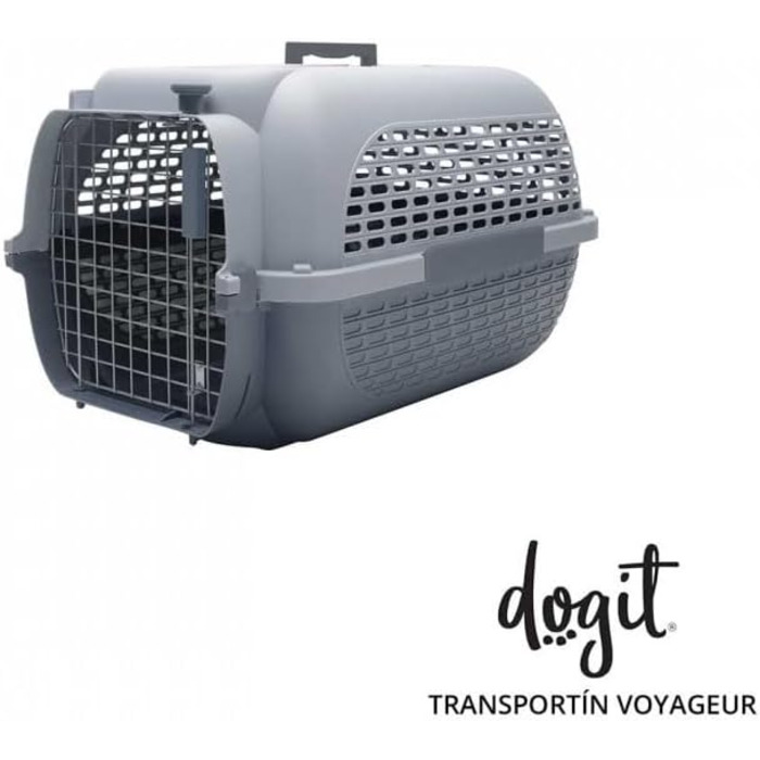 Транспортний бокс Dogit Voyageur Modell 200, середній, сірий (62x42x37 см)