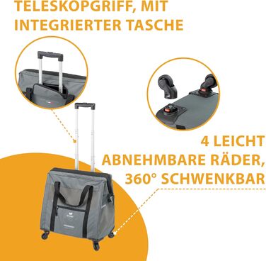 Транспортна переноска для собак та котів Ferplast Voyager Trolley, біла, з висувним ручками та колесами, до 15 кг, 46x26x48 см