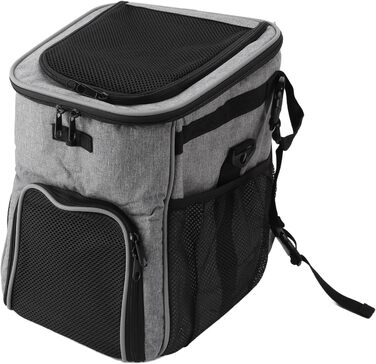 Велосипедний крісло-переноска для тварин RIZGHWOY: водонепроникний та дихаючий, сірий колір, велике завантаження, для кемпінгу та подорожей