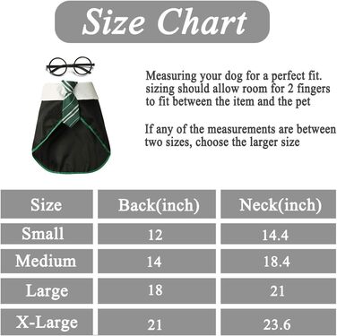 Костюм для собак на Хелловін Coomour: сорочка чарівника, костюм з окулярами, зелений, XL