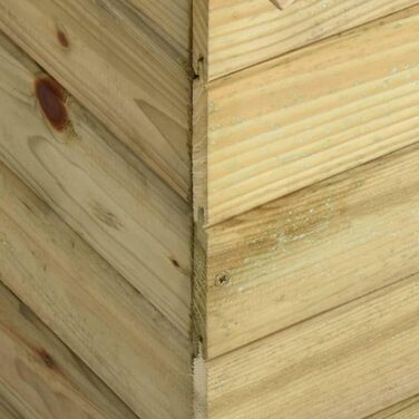 Будка для собаки vidaXL з просоченої сосни, дах, 105.5x123.5x85 см