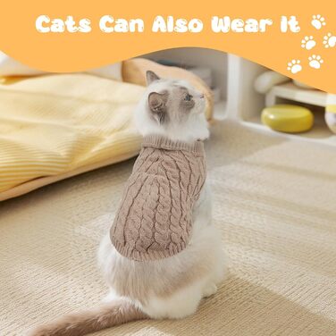 Пуловер для собак, маленьких та середніх порід, 2 шт. (білий + червоний, бежевий + чорний), S