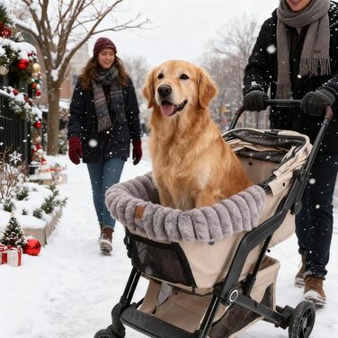 Підкладка для візка для собак та дітей - тепла, м'яка, знімний килимок з магнітною застібкою | для дому, подорожей, котів, цуценят, всередині та зовні