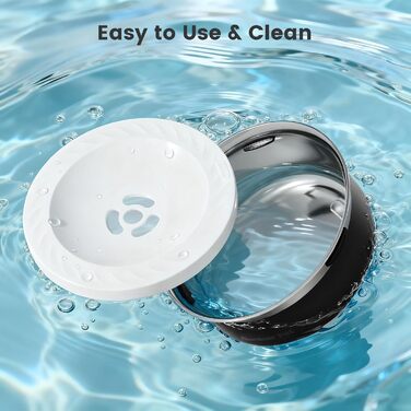 Миска для води для собак Garder Pet без облизування, нержавіюча сталь, витокостійка, протиковтання, для великих собак, для використання в приміщенні та на вулиці, запобігає краплинню, білий колір (2L, чорний)