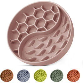 Миски для собак Slow Feeder, силіконові миски з присосками, антиковзні, для повільного годування, зменшують швидкість їжі, знімають тривогу та додають задоволення (Світло-зелений, Рожевий)