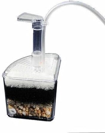 Кутовий біофільтр Aquapapa з губкою та керамікою для акваріума до 150 л, для мальків, креветок, риб, під повітряний насос