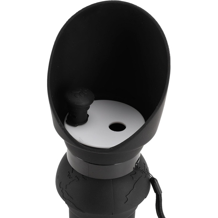 Складана пляшка для води для собак, силіконовий напійник для тварин, диспенсер для води для цуценят, дорожній напійник для собак, для прогулянок та походів (чорний)