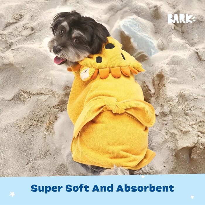 Рушник для собак BarkBox - халат (розмір S, Лев) - швидко сохне, легкий, милий