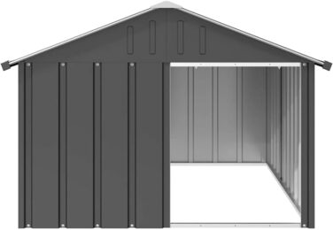 Будка для собаки vidaXL антрацитова 116,5x153x81,5 см, оцинкована сталь