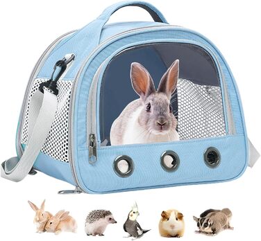 Переносна сумка-переноска для птахів Vogeltransport - Легка, дихаюча сумка для папуг, хом'яків та інших дрібних тварин (Світло-блакитний)