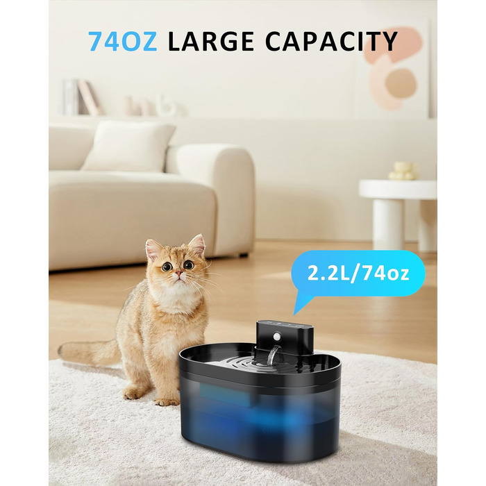 Запасні фільтри для фонтанів для котів, 2.2 л, 6 шт.