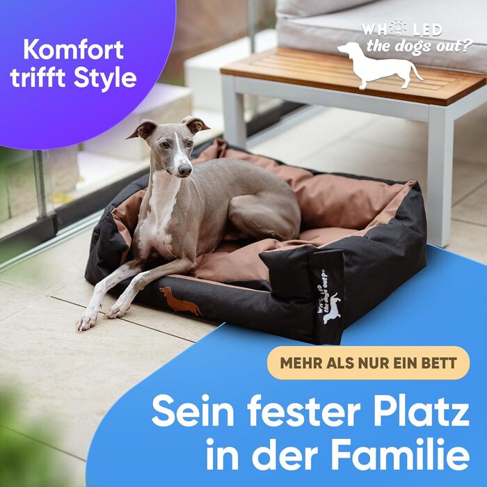 Міцне собаче ліжко для великих і маленьких собак, цуценят та літніх тварин. Собаче ліжко-софа, кошик з подушкою. Світлі та темні кольори, середні породи, з м'якою оббивкою. Виберіть колір S onyx
