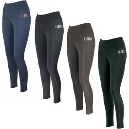 Лазура - зимові рейдінг легінси для жінок та дітей Ліза | термо-легінси для їзди верхи | з силіконовим повним обтиском & кишенею для телефону | дихаючі зимові рейдінг штани | екіпірування для верхової їзди в багатьох кольорах та розмірах 42 Чорний