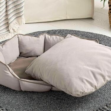 Килимок для кота та собаки, 40x60x17 см, сірий, знімний чохол, миючий, English Home