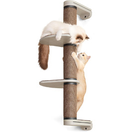 Feandrea Clickat Collection - Драбина-подряпування для котів, 100 см, XL, з 2 стійками, для стіни, розширювана