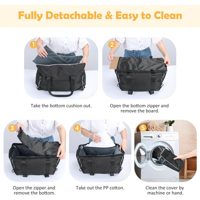 Автокрісло для собак та котів, середньорозмірне, знімний, миючий, з хутром, для цуценят, м'яке та тепле, S (Чорний, Маленький)