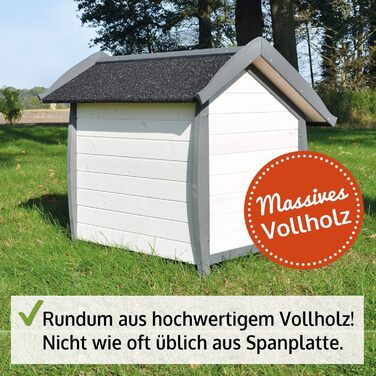 Будинок для собак Zooprinz Bella - вологостійкий, з масивного дерева, для вулиці, екологічна фарба, 3 розміри (XL, M)