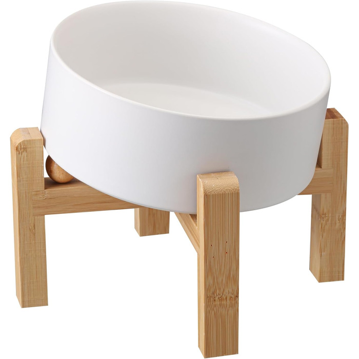 Накладна миска для собак з кераміки з антиковзким покриттям, 7.6 л, сіра/біла (для середніх та великих порід)