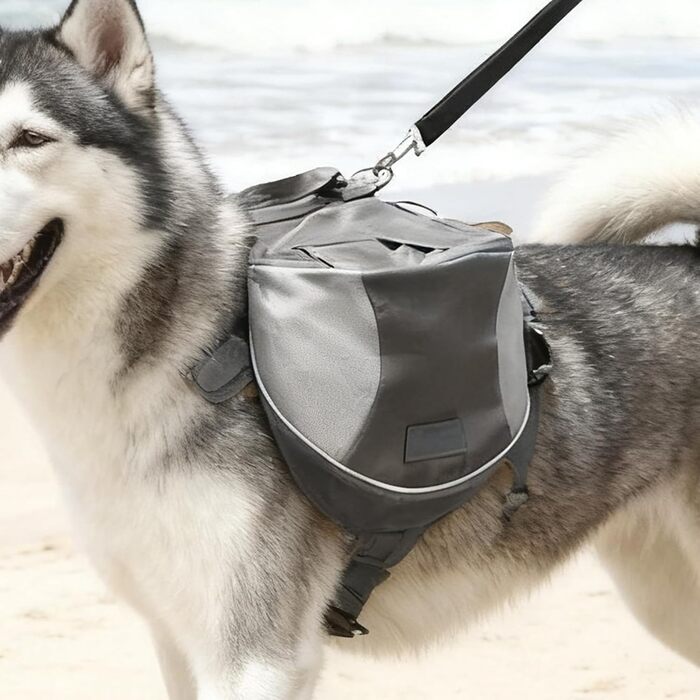 Рюкзак для собак Nankoyal з бічними кишенями, регульоване оснащення, для кемпінгу, подорожей, міста та авто