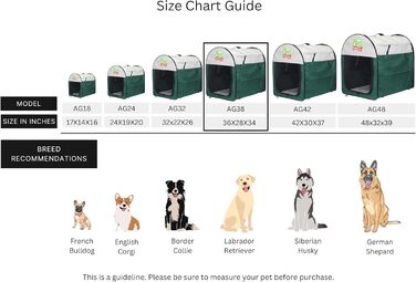 Транспортний бокс Go Pet Club для собак, м'який, 96,5×71×86 см, зелений