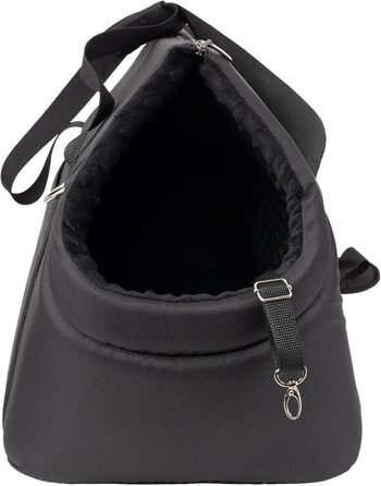 Сумка-переноска для собак та котів Boutique Zoo - L (12 кг) - чорна, Minky (52x35x39 см)