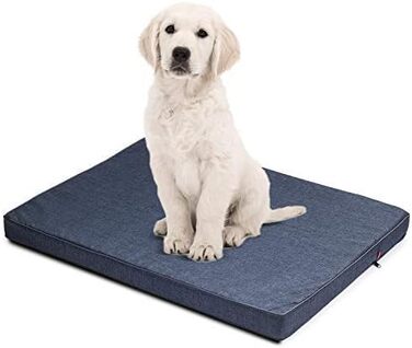Матрац для собак BOUTIQUE ZOO XL 120x100x6 см, синій, кодура, м'який, елегантний, праний, для великих і малих порід
