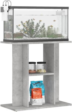 vidaXL підставка для акваріума, бетонно-сіра, 60x30x60 см, ДСП