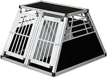 Транспортна переноска для собак Transportbox N73 з алюмінію, 92x93x63 см, з перегородкою та аварійним виходом, для безпечного транспортування в авто