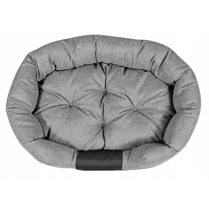 Лежанка-кошик для собак AIO Factory, водонепроникна, сіра + ім'я, 100x75 см