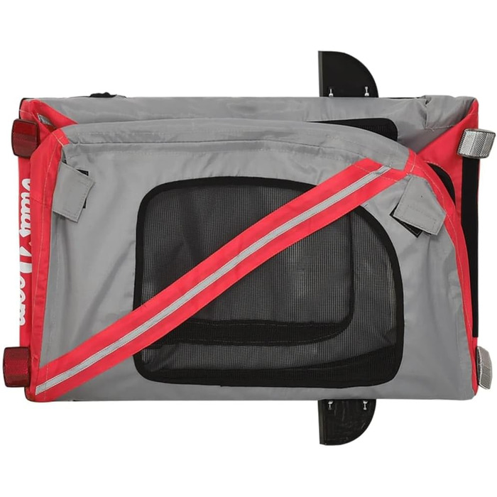 Фарм-причіп для велосипеда ZEYUAN: червоний та сірий, оксфордська тканина та метал