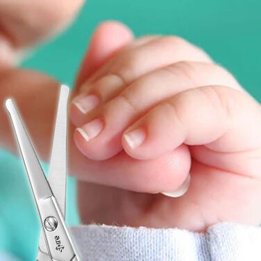 Ножиці для грумінгу тварин Spire Tools з нержавіючої сталі - безпечна кругла насадка для собак та котів, стрижка шерсті, вусів, бороди та вух - тупе лезо для дитячих нігтів та обрізання ниток