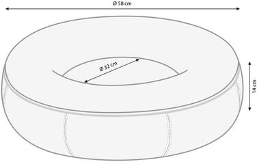 Ліжко для собак та котів Dehner Cookie, діаметр 58 см, чорне, поліестер/плюш