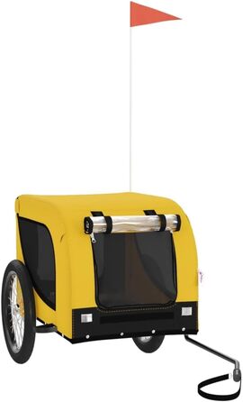 Причіп для велосипеда для собак, жовто-чорний, Oxford-Gewebe та залізо, LH80049