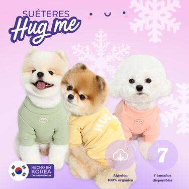 Світшот для собак маленьких порід Its Dog & Kangachi 'Hug Me', 100% органічна бавовна, колір м'ятний, розмір M