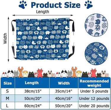 Гніздо-гамак для котів MiOYOOW: зручне та дихаюче ліжко для маленьких тварин з 4 металевими гачками