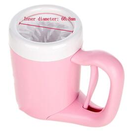 Автоматична мийка лап для тварин AXTMR з ручкою, велика рожева, для собак та котів