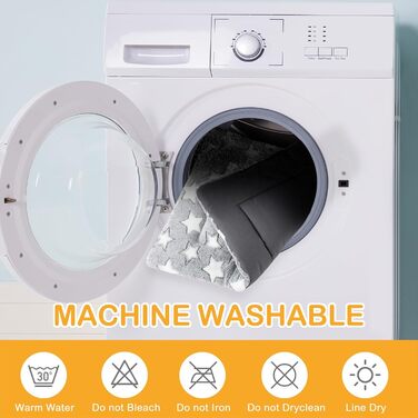 VitalCozy Лежак-мат для собак у клітку, двосторонній, машинне прання, зірковий принт, підстилка для маленьких собак, 45,7×61×4,1 см, 4 шт.
