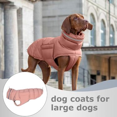 Зимовий одяг для собак - тепла куртка з поліестеру 75 см | Теплий одяг для маленьких, середніх та великих собак, стійкий до холоду, модний одяг для активного відпочинку на природі