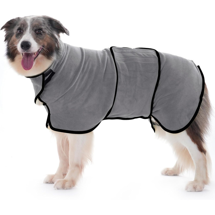 Рушник для собак HezzLuv: ультрапоглинаючий, з мікрофібри, для швидкого висушування, сірий