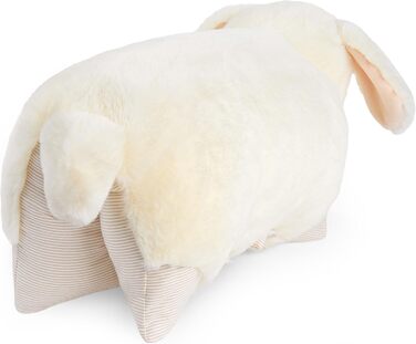 М'яка іграшка-подушка BRUBAKER для дітей - собака 2 в 1, 40 x 30 см. Зручна подушка-собака з кріпленням на липучці, іграшка-собака з тканини, білий колір.