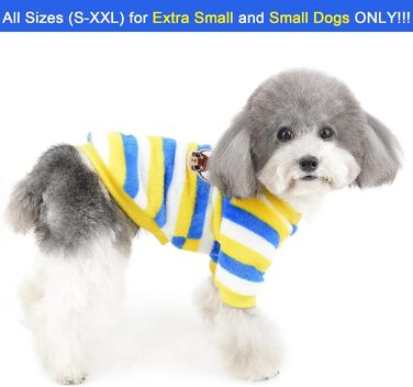 Теплий зимовий пуловер для собак ZUNEA з флісу. Підходить для чихуахуа, котів та інших дрібних порід. Колір: блакитний. Розмір: L (XL)